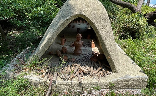埴輪を焼いた登り窯（復元）