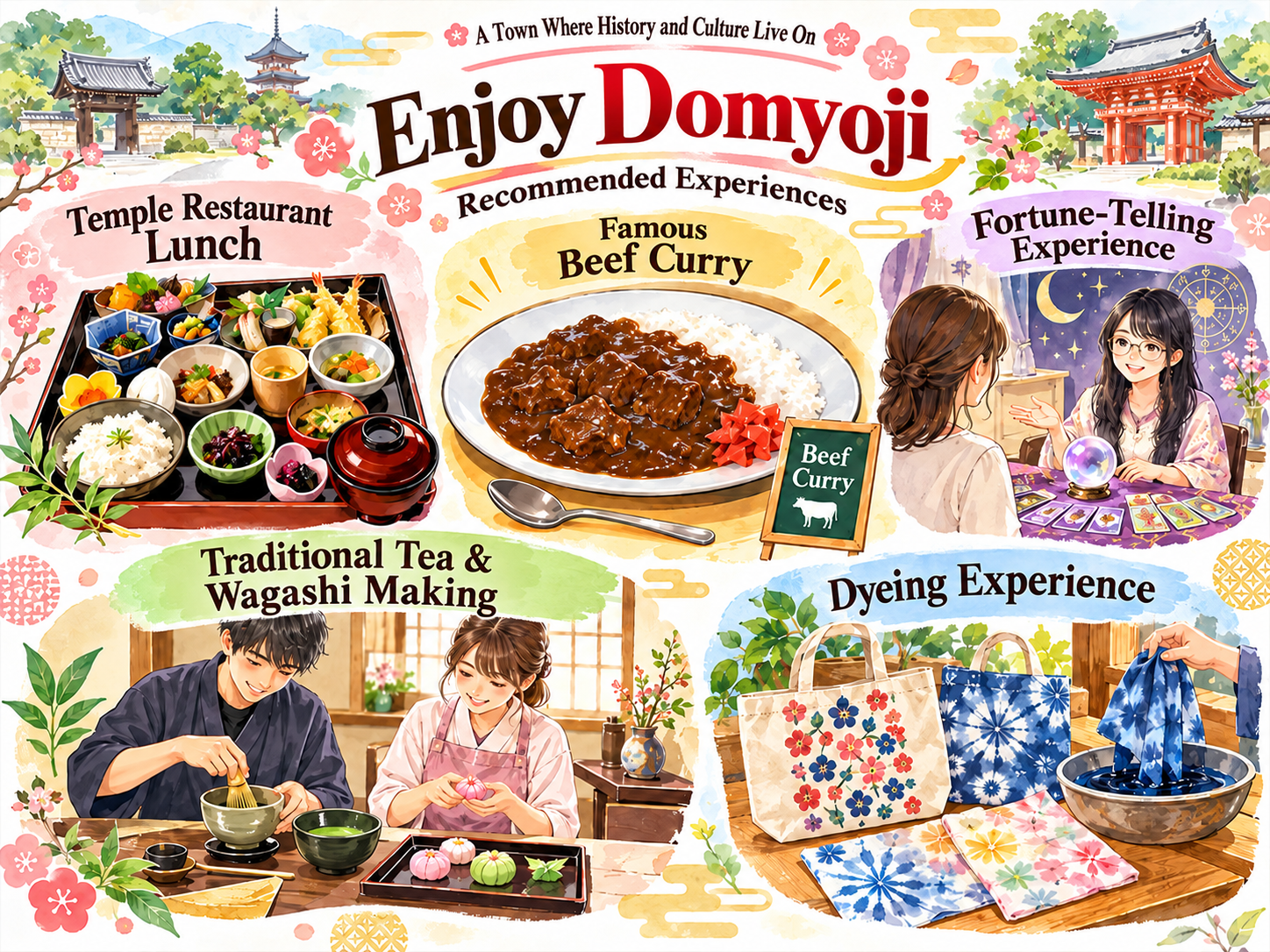 Food, shopping and experiences at Domyoji Tenjin-dori Shopping Street